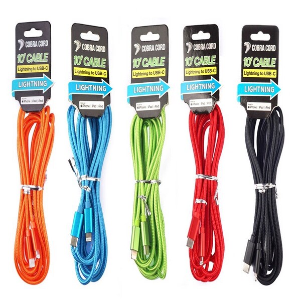 Diamond Visions Diamond Visions Cobra Cord Lightning to USB Type C Cable 1 pk 01-3250 - main